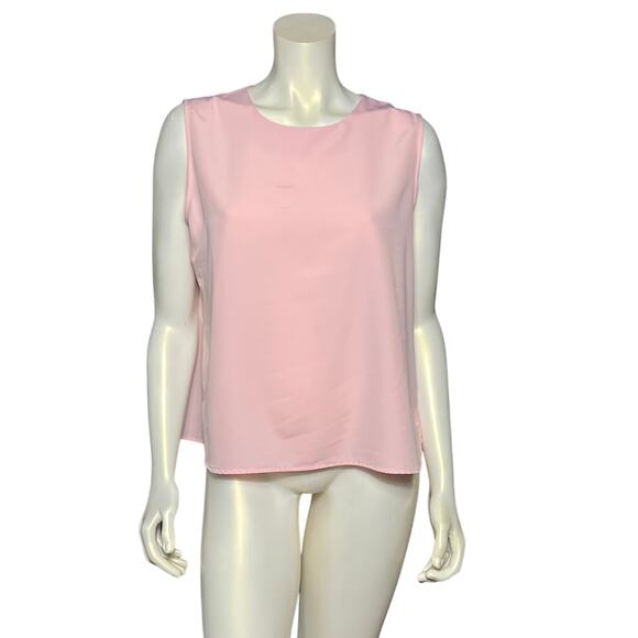 Vintage Notations Polyester Blouse Pink Sleeveless Professional Tank - Picture 2 of 8